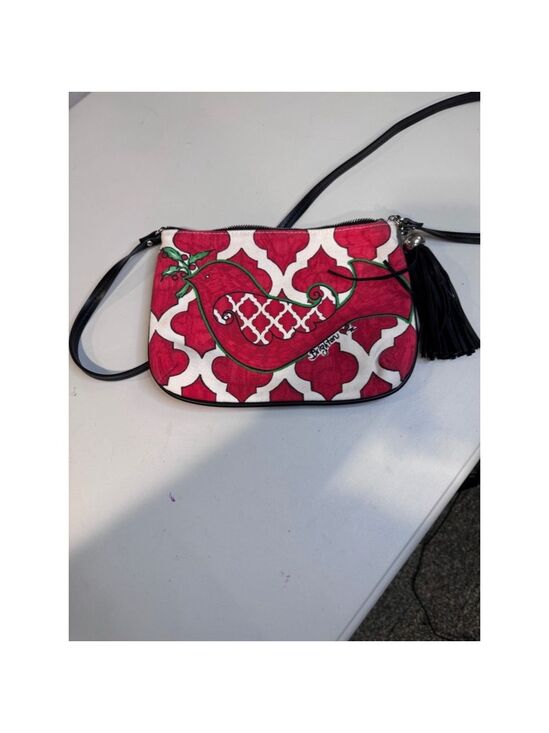 Brighton Handbags - Brighton Red White Fabric Crossbody Bag